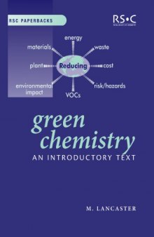 Green chemistry : an introductory text