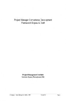 Project Manager Competency Development Framework Exposure Draft