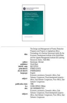 The design and management of poverty reduction programs and projects in Anglophone Africa: proceedings of a seminar sponsored jointly by the Economic Development Institute of the World Bank and the Uganda Management Institute, Part 46