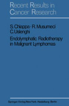 Endolymphatic Radiotherapy in Malignant Lymphomas