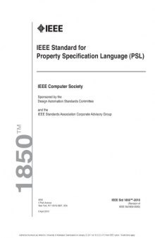 1850-2010 IEEE Standard for Property Specification Language (PSL)