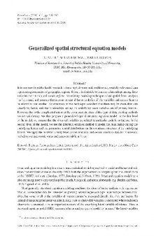 Generalized spatial structural equation models