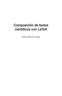 Composicion de textos cientificos con LaTeX