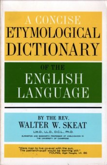 A concise etymological dictionary of the English language
