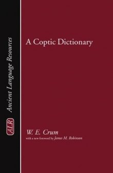 A Coptic Dictionary (Ancient Language Resources)