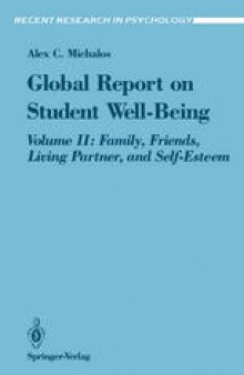 Global Report on Student Well-Being: Volume II: Family, Friends, Living Partner, and Self-Esteem