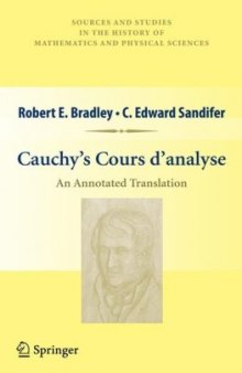 Cauchy’s Cours d’analyse: An Annotated Translation