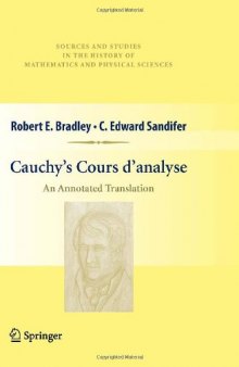 Cauchy’s Cours d’analyse: An Annotated Translation