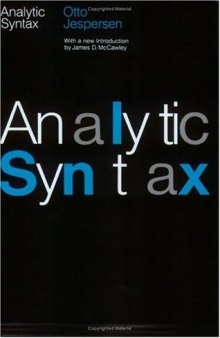 Analytic Syntax