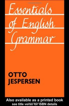 Essentials of English Grammar: 25th impression, 1987