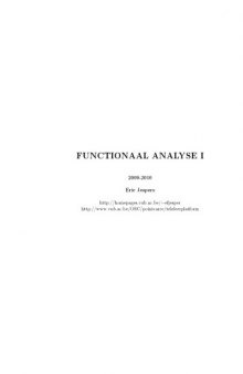 Functionaal analyse I