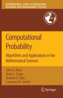 Computational Probability: Algorithms and Applications in the Mathematical Sciences