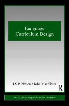 Language Curriculum Design (Esl & Applied Linguistics Professional)