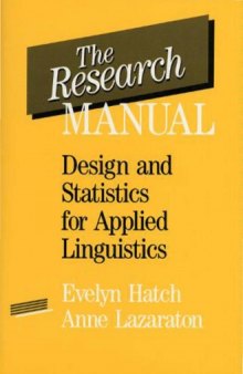 The Research Manual: Design and Statistics for Applied Linguistics  