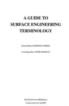B0575 Guide to surface engineering terminology (matsci)