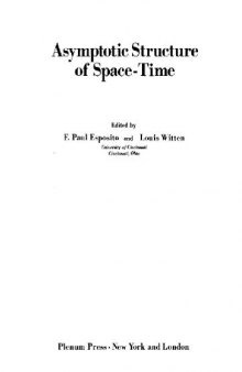 Asymptotic structure of space-time Proc. Cincinnati
