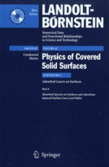 Adsorbed Layers on Surfaces: Adsorbed Species on Surfaces and Adsorbate-Induced Surface Core Level Shifts