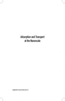 Adsorption and Transport at the Nanoscale