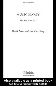 Musicology: The Key Concepts (Routledge Key Guides)