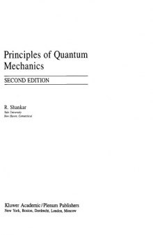 Principles of Quantum Mechanics