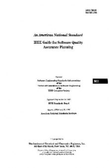 ANSI IEEE Std 983-1986 IEEE Guide for Software Quality Assurance Planning