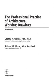 Professional Handbook of Architectural Working Drawings