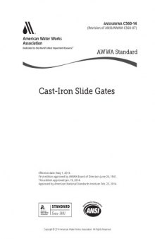 ANSI/AWWA C560-14 : cast-iron slide gates