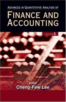 Advances in Quantitative Analysis of Finance and Accounting Vol. 5