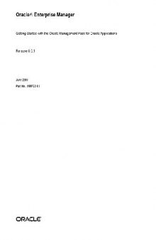 Oracle Enterprise Manager. Getting Started with the Oracle Management Pack for Oracle Applications