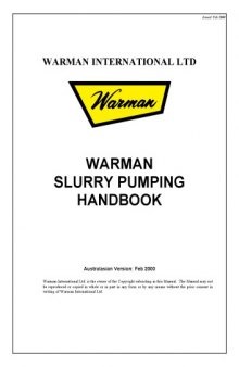 Warman slurry pumping handbook