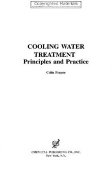 Cooling Water Treatment, Principles and Practice vol.1 & 2