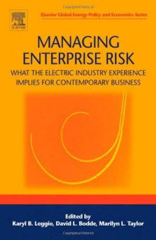 Managing Enterprise Risk: What the Electric Industry Experience Implies for Contemporary Business (Elsevier Global Energy Policy and Economics)
