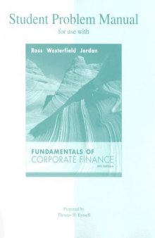 Solution manual for  Fundamentals of Corporate Finance; 8 edition