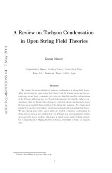 A Review on Tachyon Condensation in Open String Field Theories