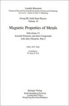 Actinide Elements and their Compounds with other Elements. Part 2