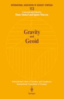 Gravity and Geoid: Joint Symposium of the International Gravity Commission and the International Geoid Commission
