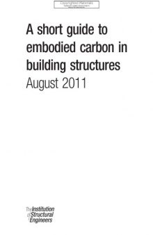 A short guide to embodied carbon in building structures