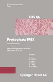 Protoplasts 1983: Lecture Proceedings