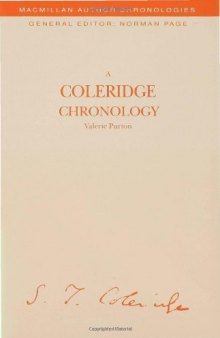 A Coleridge Chronology