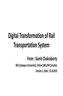 Digital Transformation of Rail Transportation System