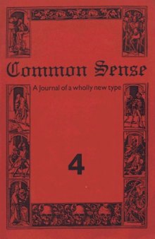 Common Sense: Journal of the Edinburgh Conference of Socialist Economists vol 4