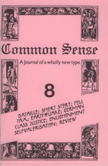 Common Sense: Journal of the Edinburgh Conference of Socialist Economists vol 8