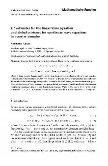 Lp estimates for the linear wave equation and global existence for semilinear wave equations in exterior domains