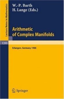 Arithmetic of Complex Manifolds: Proceedings of a Conference held in Erlangen, FRG, May 27–31, 1988