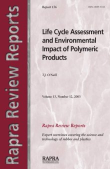 Life Cycle Assessment and Environmental Impact of Polymeric Products