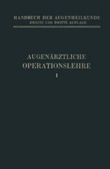 Augenärztliche Operationslehre