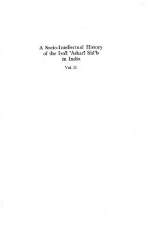 A Socio-Intellectual History of the Isna Ashari Shi'īs in India / 2: 16th to 19th century AD