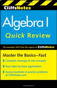 Algebra I: Quick Review, 2nd Edition (Cliffs Notes)