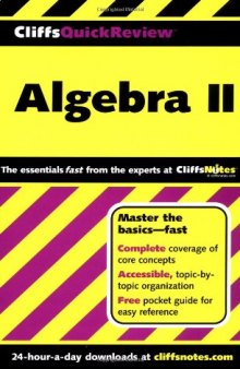 Algebra II. Cliffs Quick Review