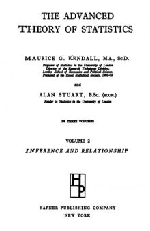The Advanced Theory of Statistics, Vol. II, 3rd Edition, 3rd Impression